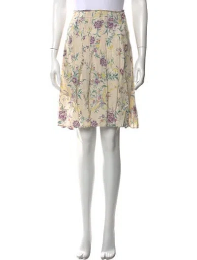 Pre-owned Marni Floral Print Mini Skirt In Neutral