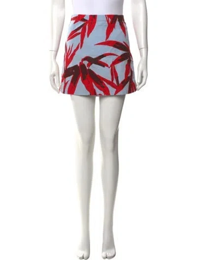 Pre-owned Marni Floral Print Mini Skirt In Purple