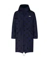 Marni Draft Flower Parka Coat In Black
