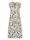 Marni Floral-print Ruffled Midi Dress