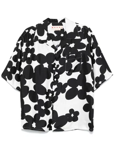 Marni Dilles Printed Short Sleeved Shirt In Multi