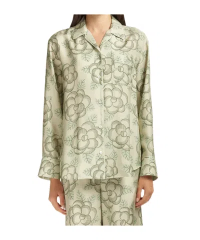 Marni Floral Print Shirt In Green