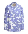 Marni Floral-print Shirt Jacket In Blue