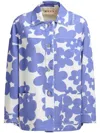 Marni Floral-print Shirt Jacket In Purple