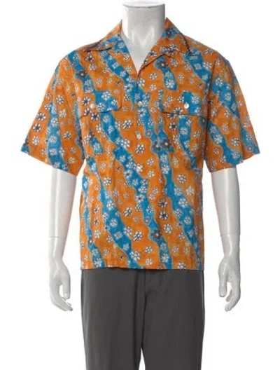 Pre-owned Marni Floral Print Short Sleeve Shirt In Multi