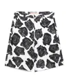 Marni Floral Print Shorts In Black