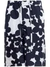 Marni Trousers Floral Print In Black