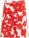 Marni Dillies Silk Shorts In Red