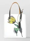 Marni Floral Print Shoulder Bag With Contrast Handles In White