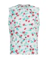 Marni Floral-print Sleeveless Cotton Blouse In White