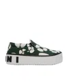 Marni Paw Sneakers In Forest Green/stone White