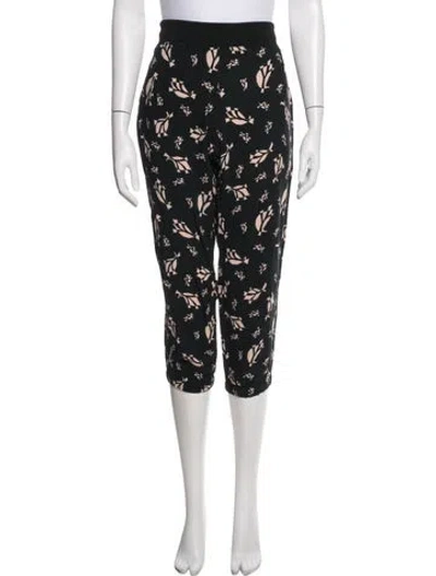 Pre-owned Marni Floral Print Sweatpants In Black