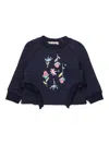 Marni Floral-print Sweatshirt In Blue