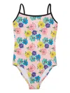 Marni Floral Print Swimsuit In Multi