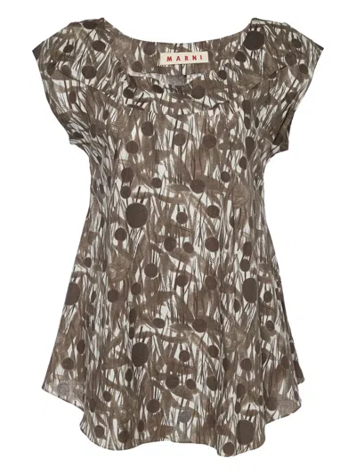 Pre-owned Marni Floral-print Top