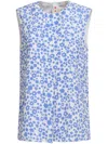 Marni Pop Fields Sleeveless Top In Blue