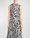 Marni Floral-print Sleeveless Top In Black