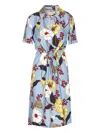 Marni Floral-print V-neck Dress In Multi