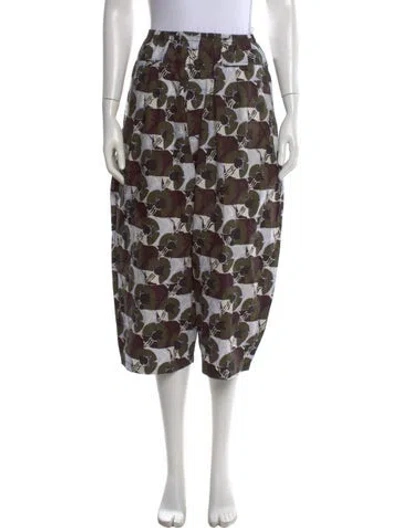 Pre-owned Marni Floral Print Wide Leg Pants In Multi