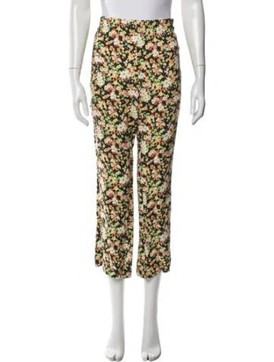 Pre-owned Marni Floral Print Wide Leg Pants In Multi