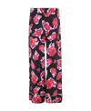 Marni Floral Pattern Wide Leg Trousers In Black