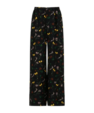 MARNI FLORAL-PRINT WIDE-LEG TROUSERS