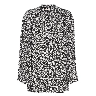 Marni Floral-print Blouse In Black