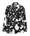 Marni Floral-printed Buttoned Jacket In Black