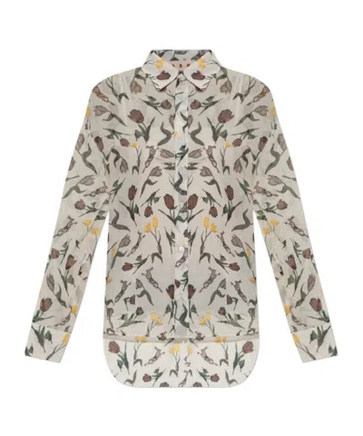 Marni Floral Printed Long-sleeved Shirt