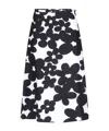Marni Floral Pattern High Waist A-line Skirt In Black