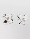 Marni Floral Rhinestone Drop Earrings Pierced Ears