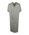 Marni Floral Shirt Dress In Gray