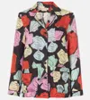 Marni Roses Silk Twill Pyjama Shirt In Multicoloured