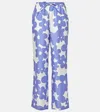 Marni Floral Trousers In Purple