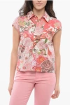 Marni Floral-print Cap-sleeve Shirt