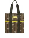 Marni Floral Striped Tote Bag In Multi