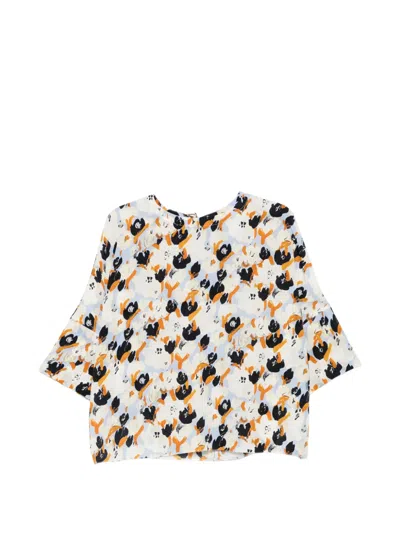 Marni Floral-pattern Blouse In Multi