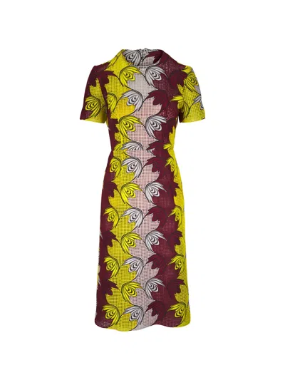 Marni Floral-print Midi Dress In Multi