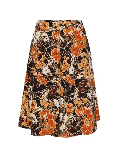 MARNI FLORAL-PRINT MIDI SKIRT