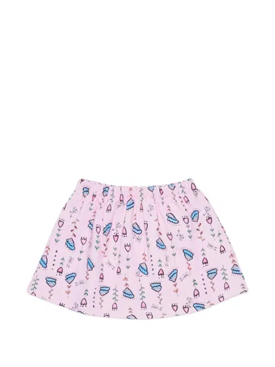 Marni Babies' Floral-print Skirt In Pink