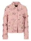 Marni Flower-appliqué Studded Jacket In Multi