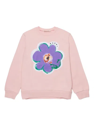 MARNI FLOWER APPLIQUÉ SWEATSHIRT