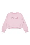 Marni Felpa Girocollo Con Holiday Logo In Pink