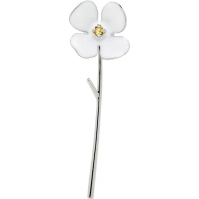 Marni Flower Brooch In Metallic