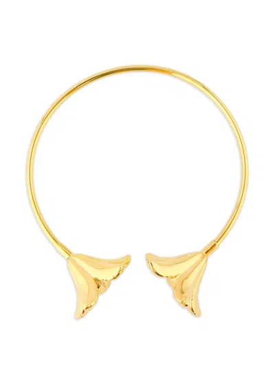 Marni Flower Choker Necklace In Gold