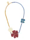 Marni Flower Embellished Necklace In Gold