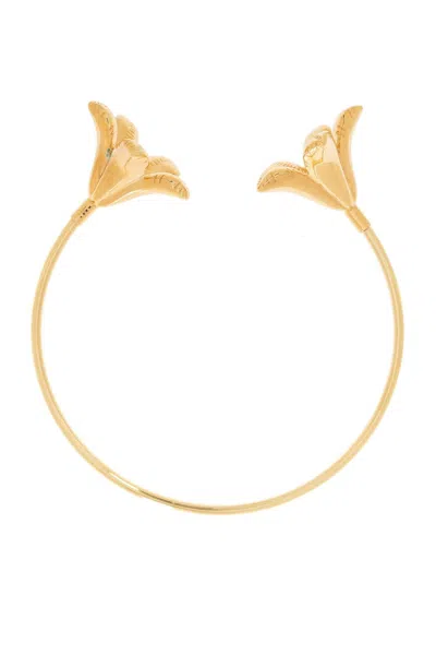 Marni Flower Detailed Necklace In Gold