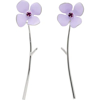 Marni Flower Earrings In Brown