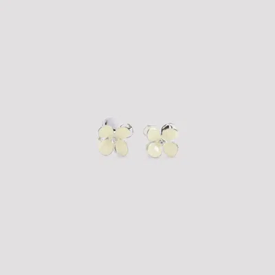 Marni Flower Earrings In Brown