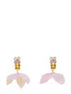 Marni Rhinestone Flower-pendant Earrings In Multi